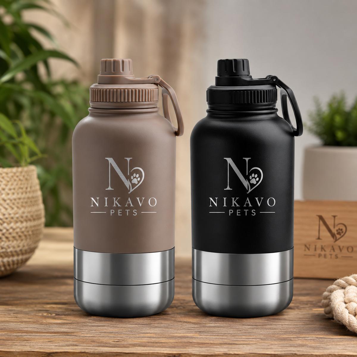 NIKAVO PETS Insulated Pet Travel Bottle