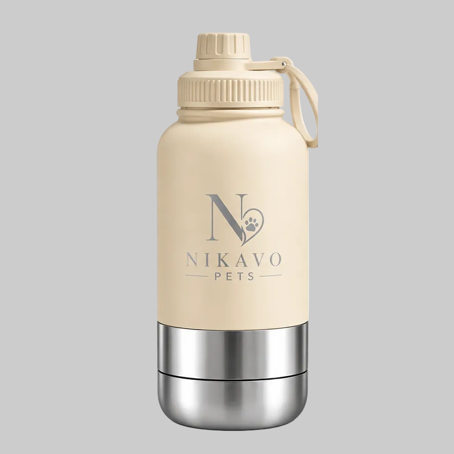 NIKAVO PETS insulated travel bottle - Cream